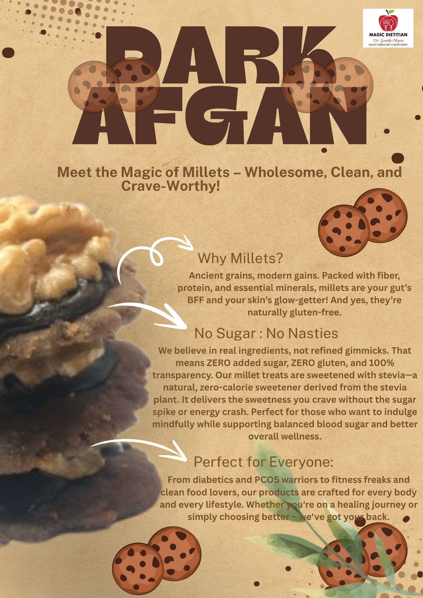 Dark Afgan Cookie | Sugar Free | Tastiest Healthy Cookie