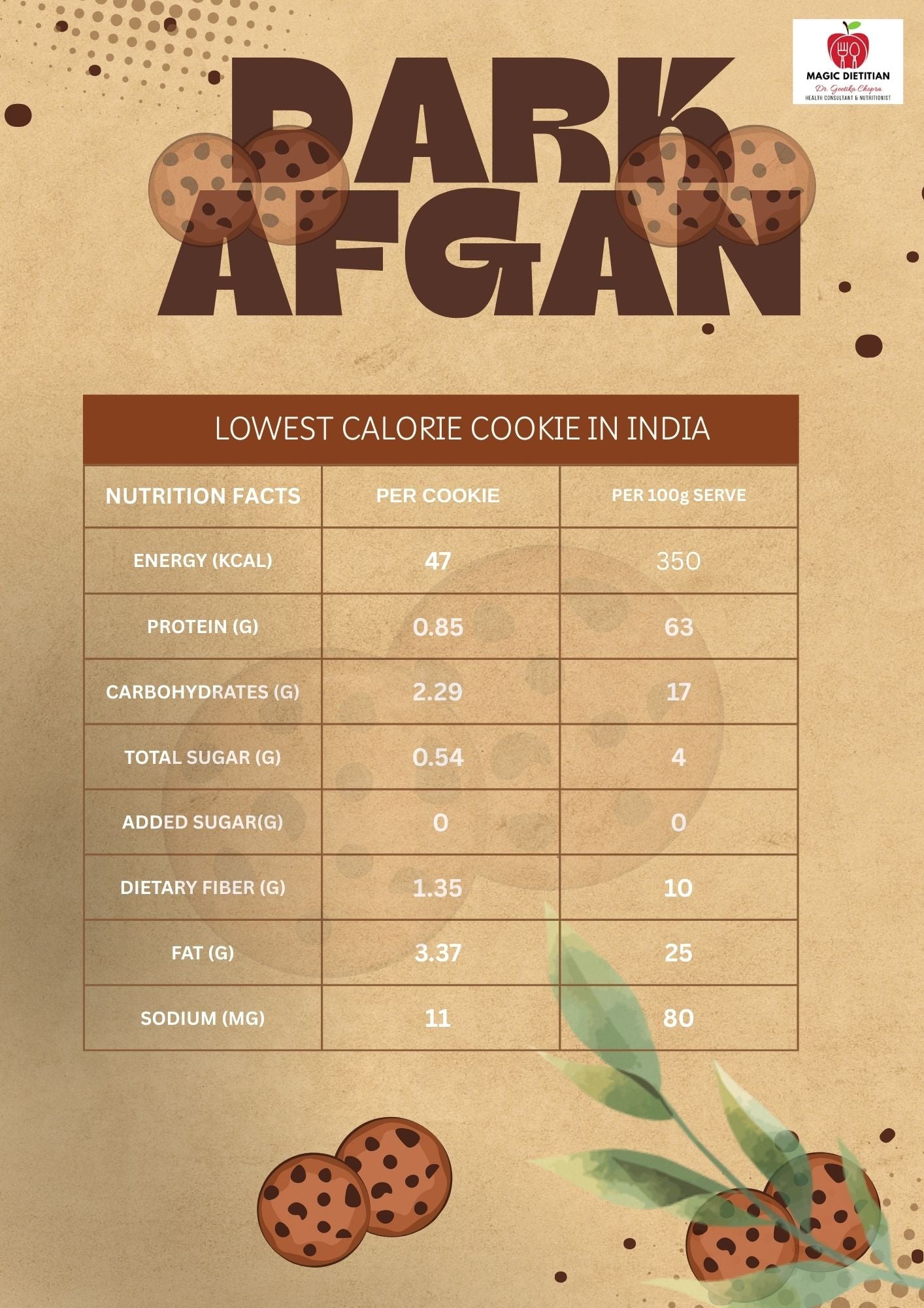 Dark Afgan Cookie | Sugar Free | Tastiest Healthy Cookie