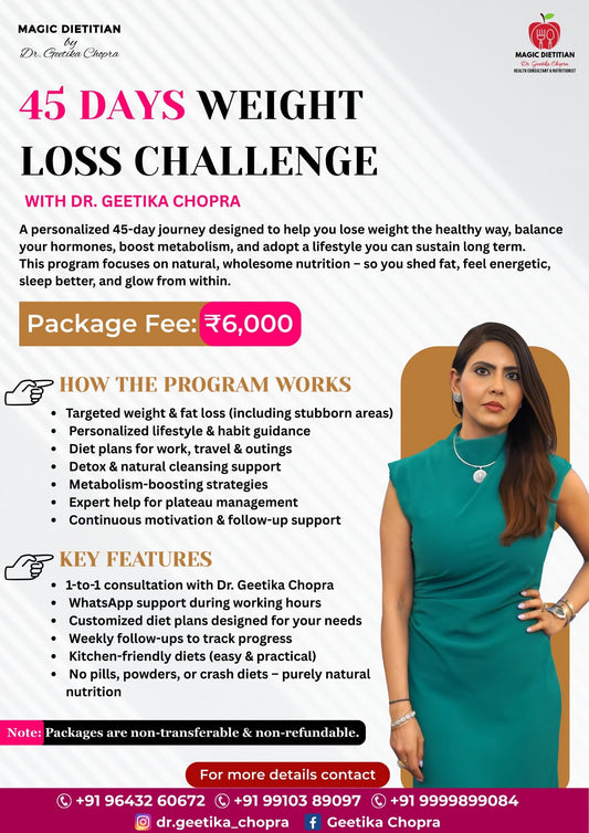 45-Days Weight Loss Diet | Lose 10-15 Kgs | Best Diet Plan by Celebrity Nutritionist Dr Geetika Chopra